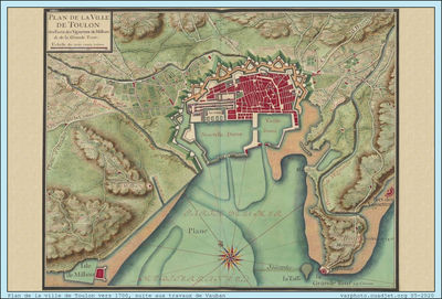1700 -Toulon- Plan de la Rade
