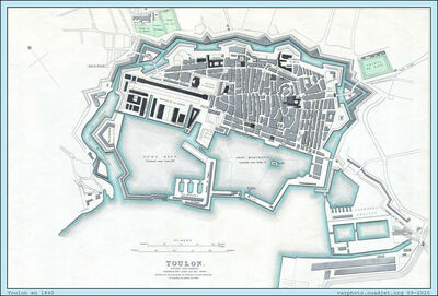 1840 -Toulon- Plan de Ville
