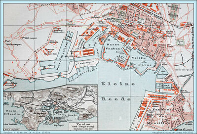 1892 -Toulon- Plan de Ville
