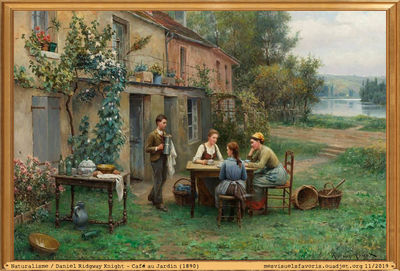 Ridgway Knight Daniel - 1890- CafÃ© au Jardin
