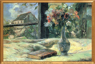 Gauguin Paul -1881- Le Vase de fleurs a la fenetre
