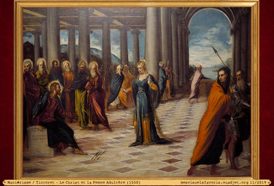 Tintoret -1550- Christ Femme adultÃ¨re
