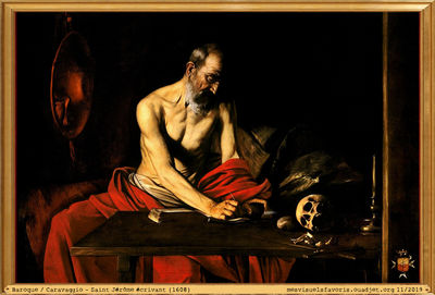Caravaggio -1608- St JÃ©rome Ã©crivant
