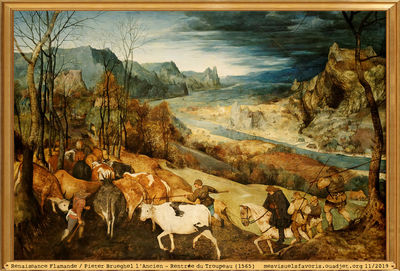 Brueghel P A -1565- RentrÃ©e Troupeau
