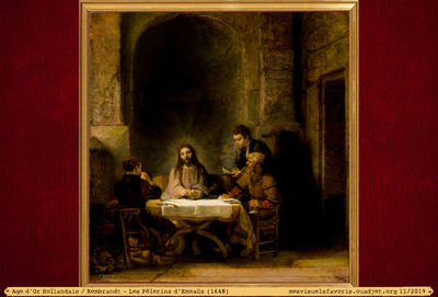 Rembrandt -1648- Pelerins Emmaus
