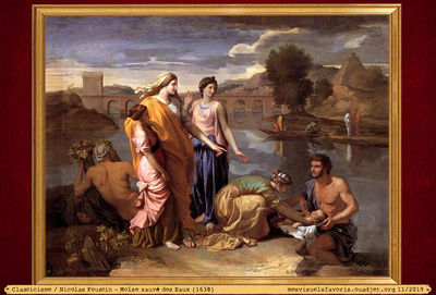 Poussin N -1638- Moise sauvÃ© eaux
